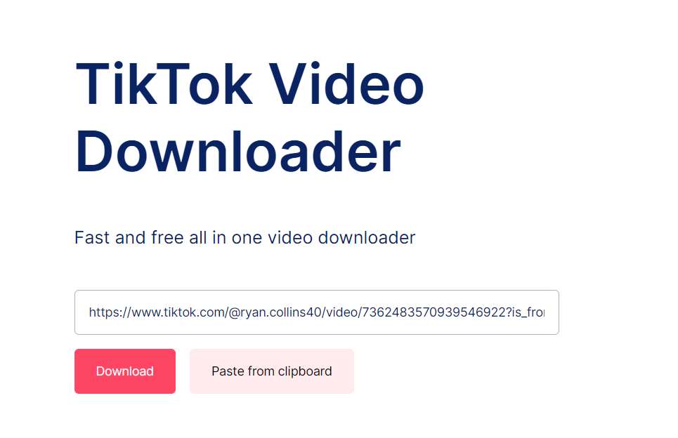 tiktok video download from link